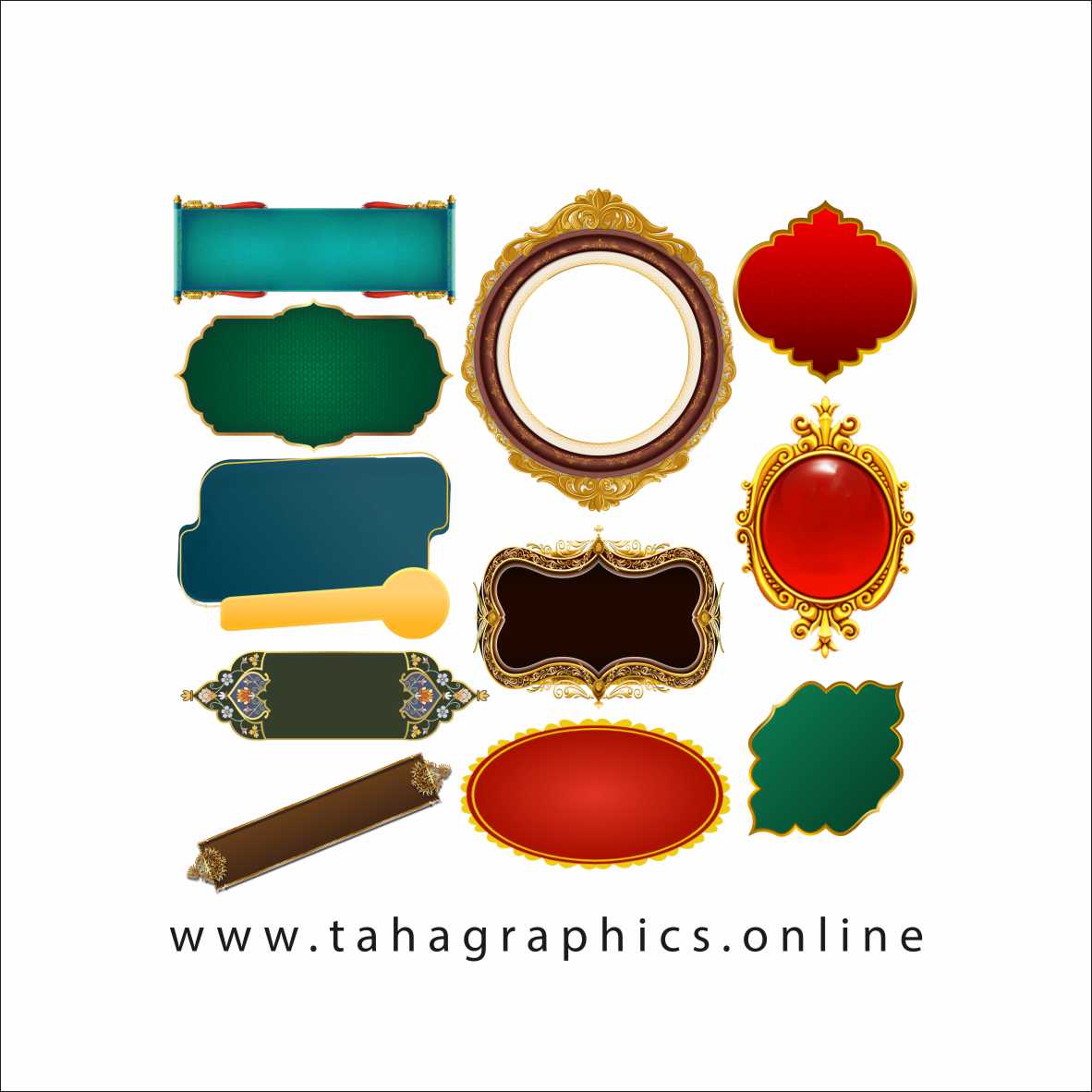 Luxury Floral Frame Set PNG Images Free Download