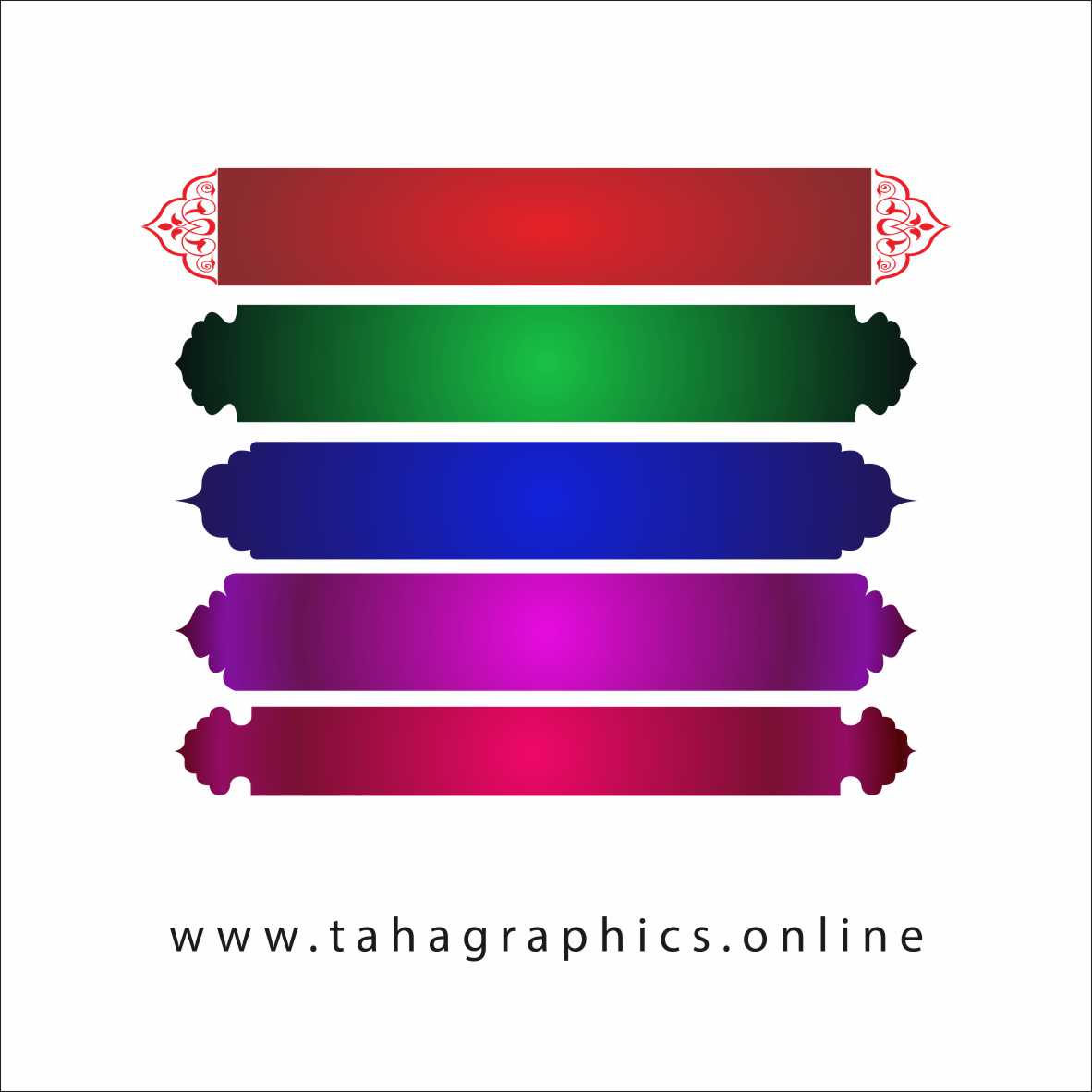 Luxury Golden Arabic Islamic Banner Title Frame Shapes