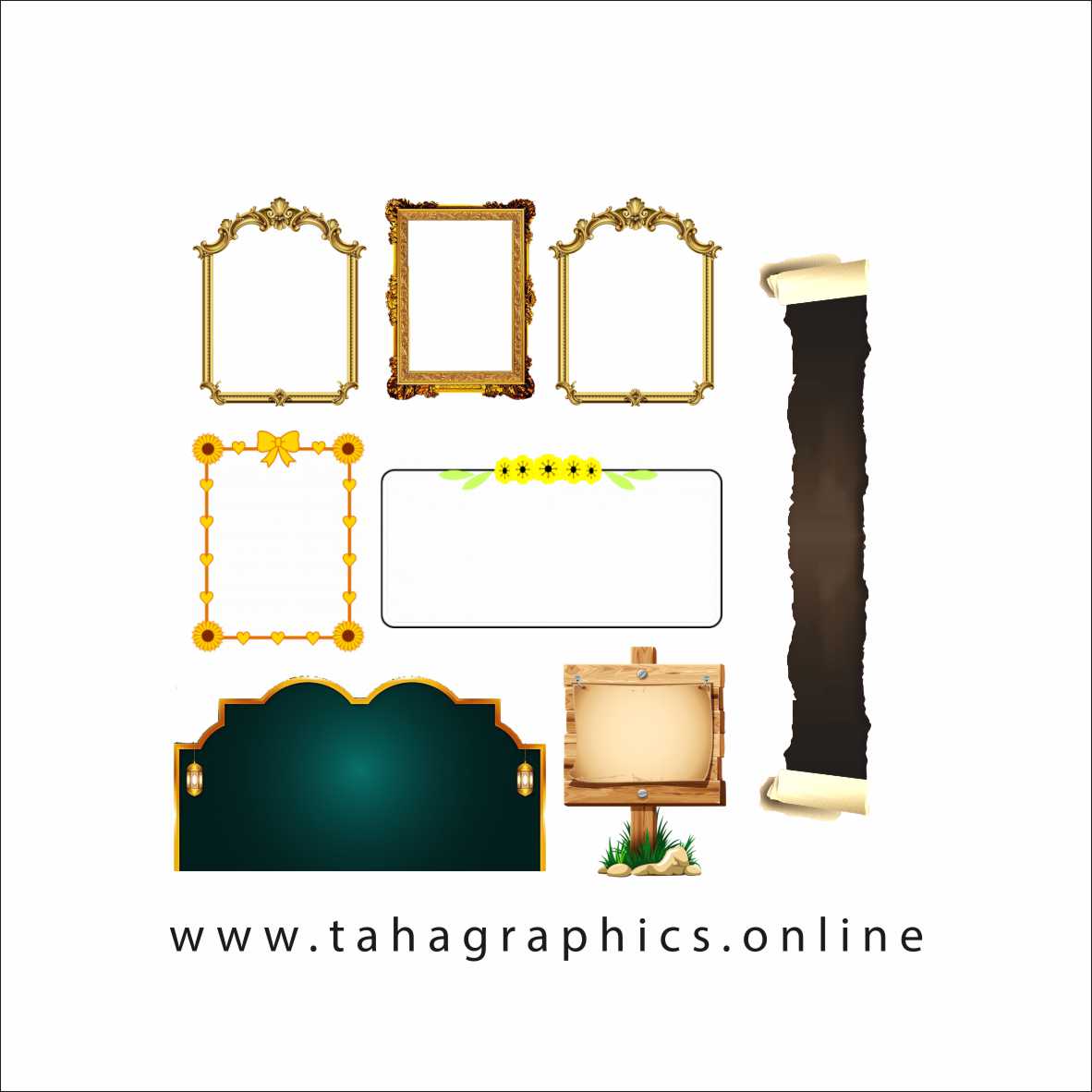 Vintage Gold Picture Frame Free Download Shapes