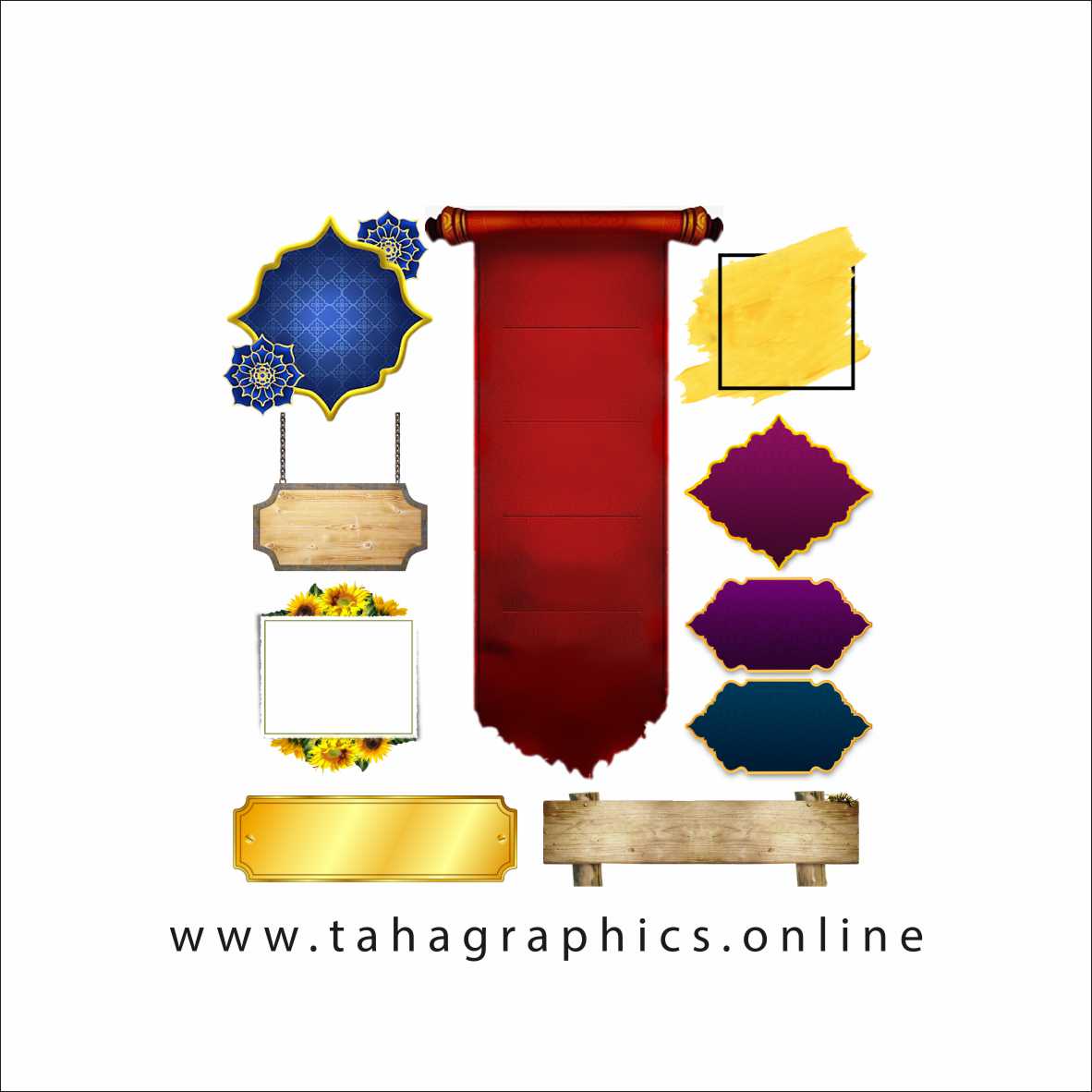 Luxury Falling Banner PNG Free Download Shapes