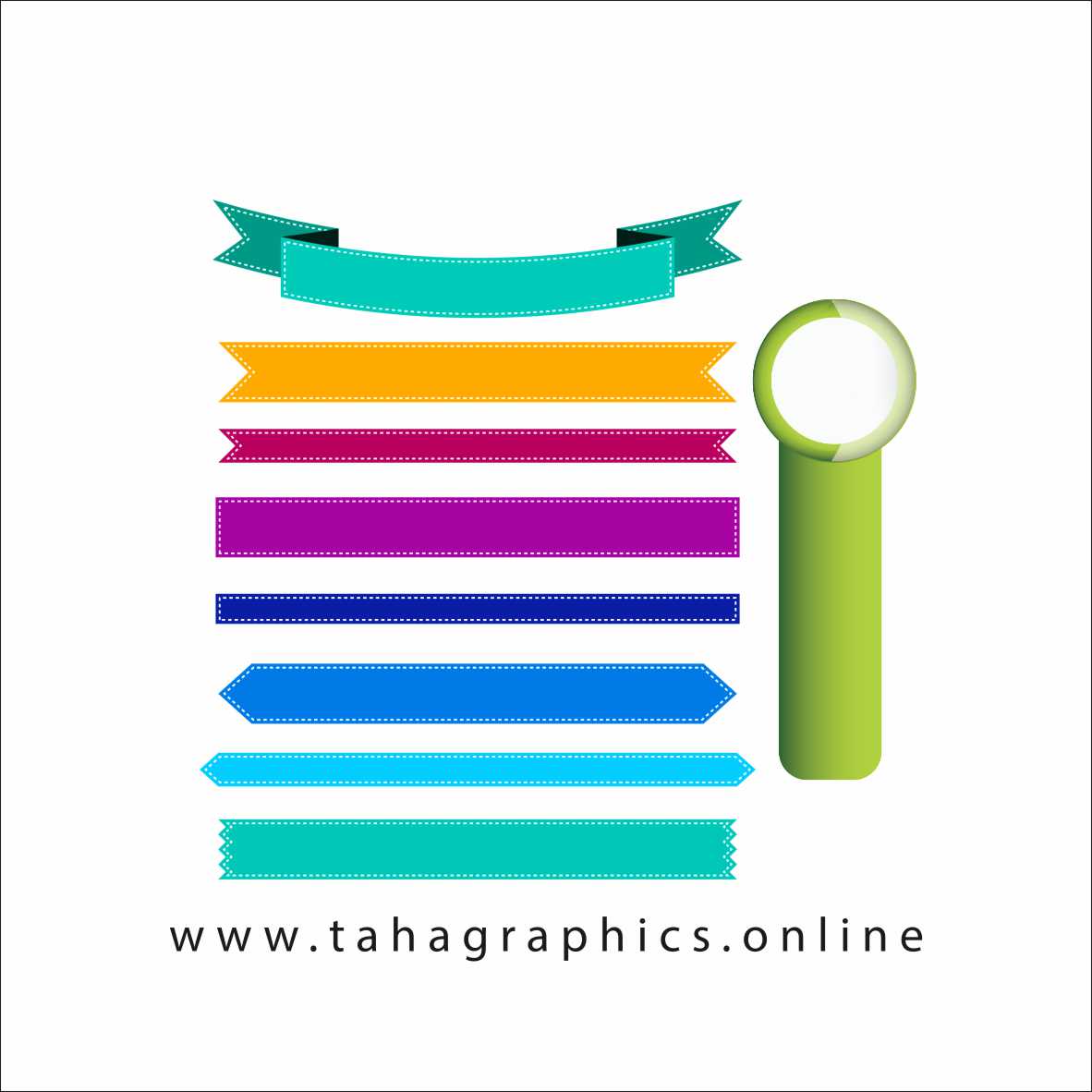 Colorful ribbon banner, colourful, banner, ribbon Free Download Shapes