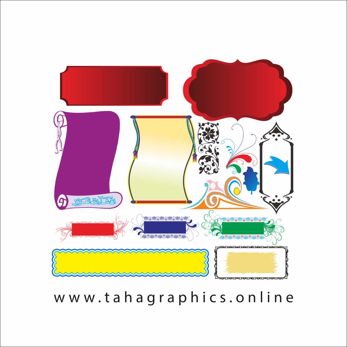 Set Draft Label Frame Design Free Download Shapes